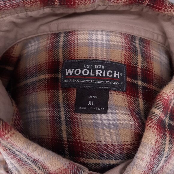Woolrich Flannel Plaid Long Sleeve Shirt Men's XL Button Down Workcore Outdoor - Picture 8 of 8